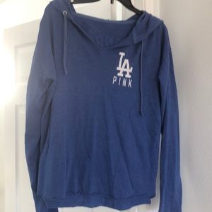 Pink Brand- light hooded dodgers sweat shirt